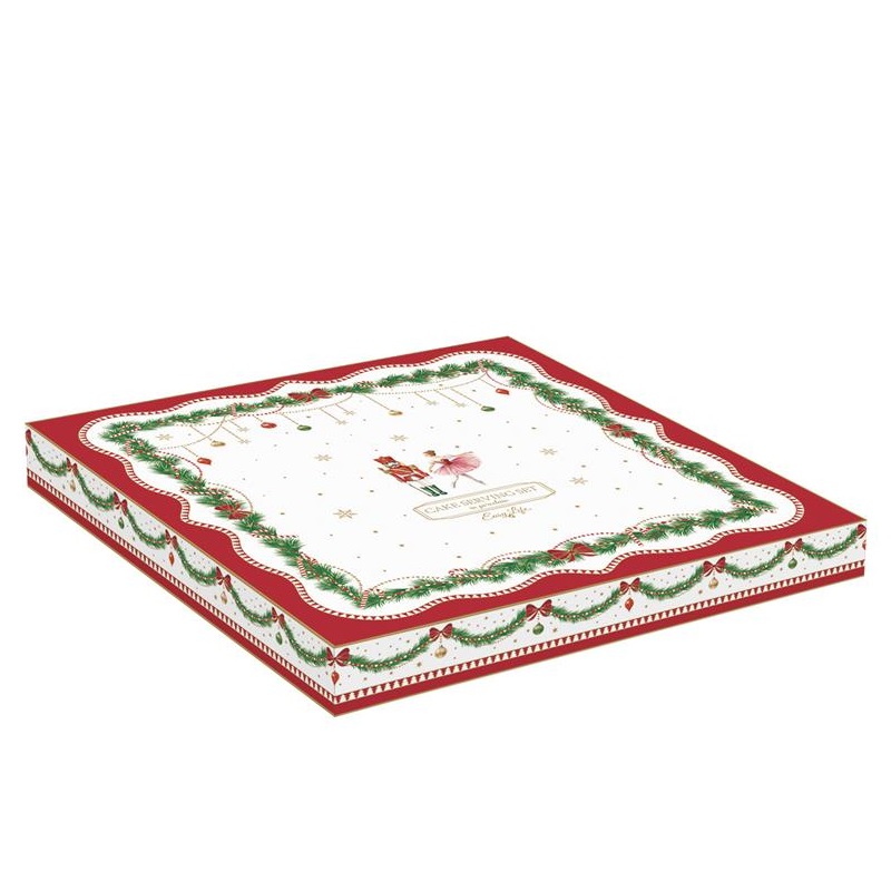 Porcelain cake serving set in colour box