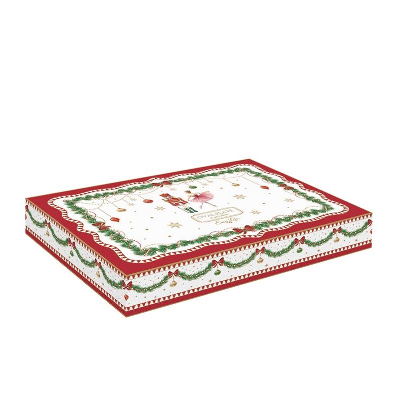 Porcelain oval plate in colour box
