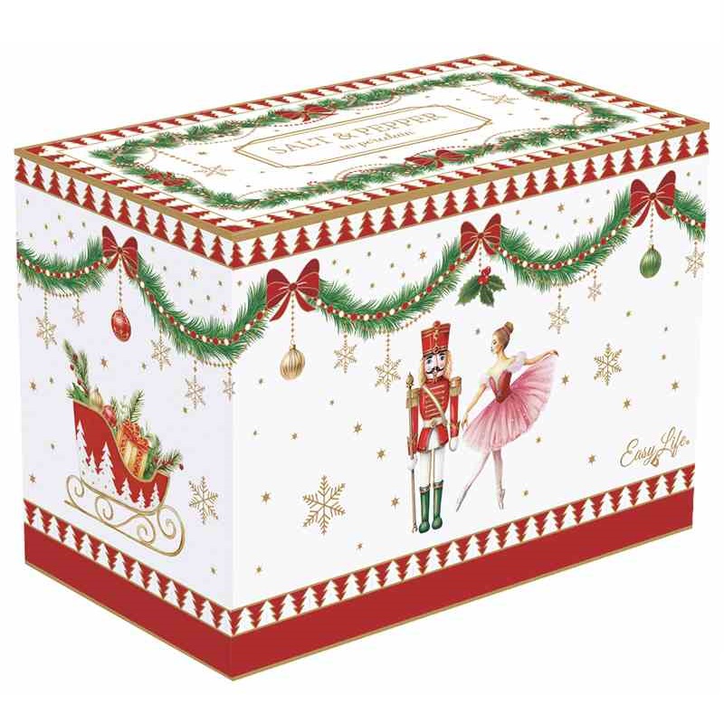 Porcelain salt & pepper pots in colour box