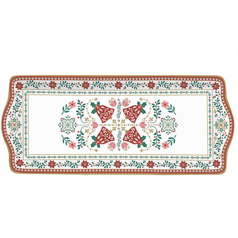 Porcelain serving platter in colour box , size: 35