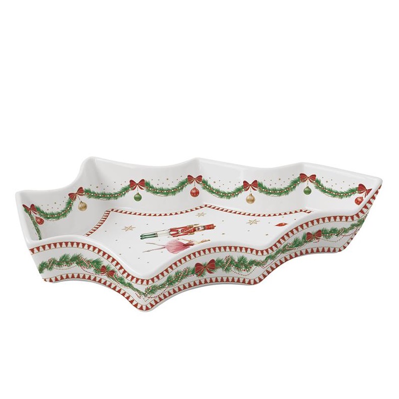 Porcelain serving platter in colour box