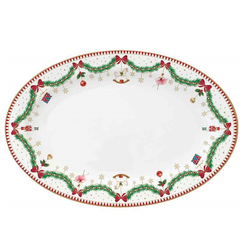 Porcelain serving platter in colour box