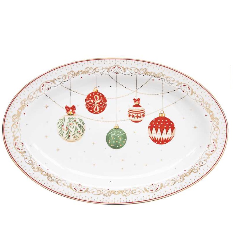Porcelain serving platter in colour box
