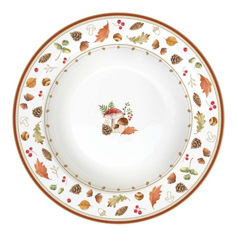 Porcelain soup plate