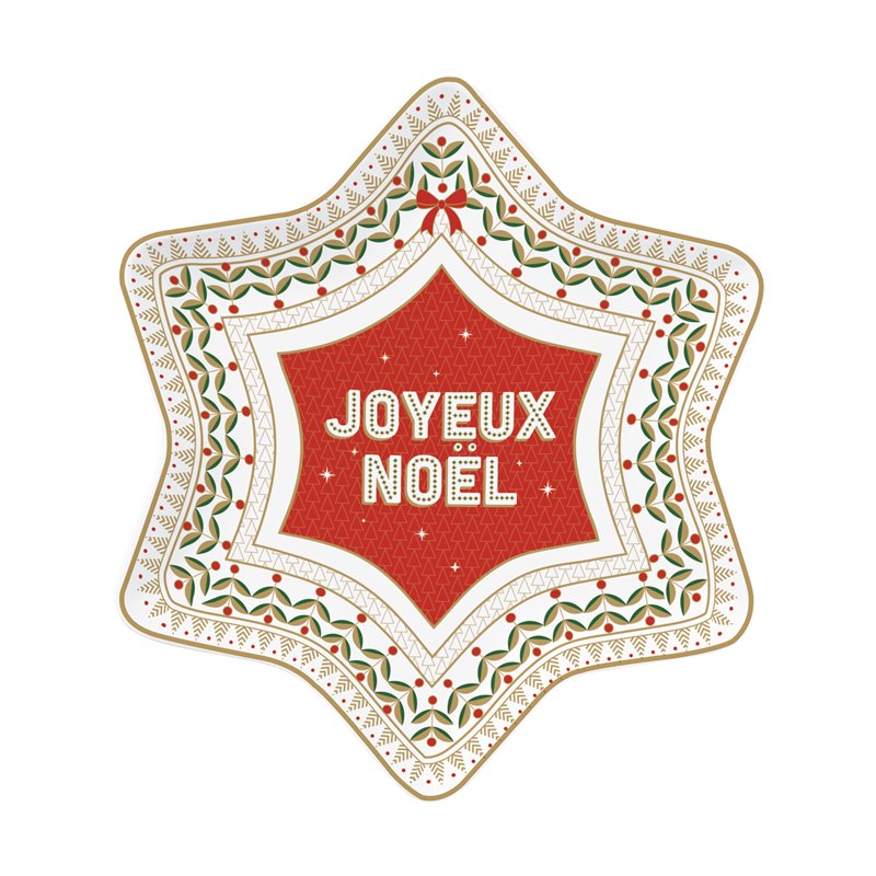 Porcelain star plate in colour box
