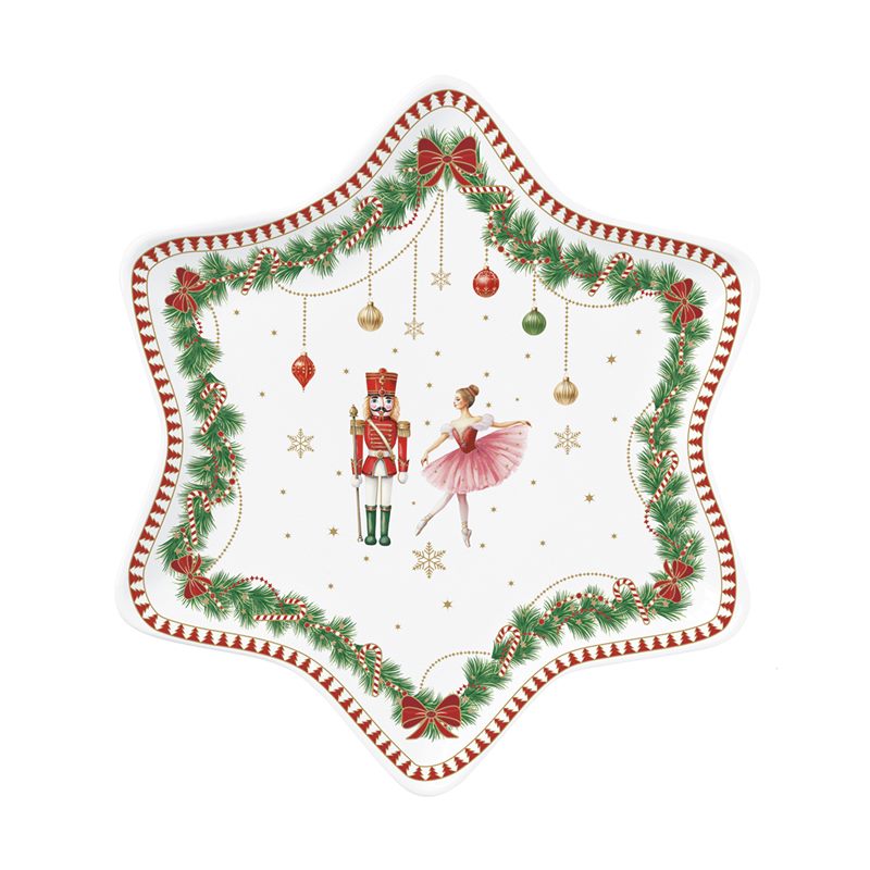 Porcelain star plate in colour box