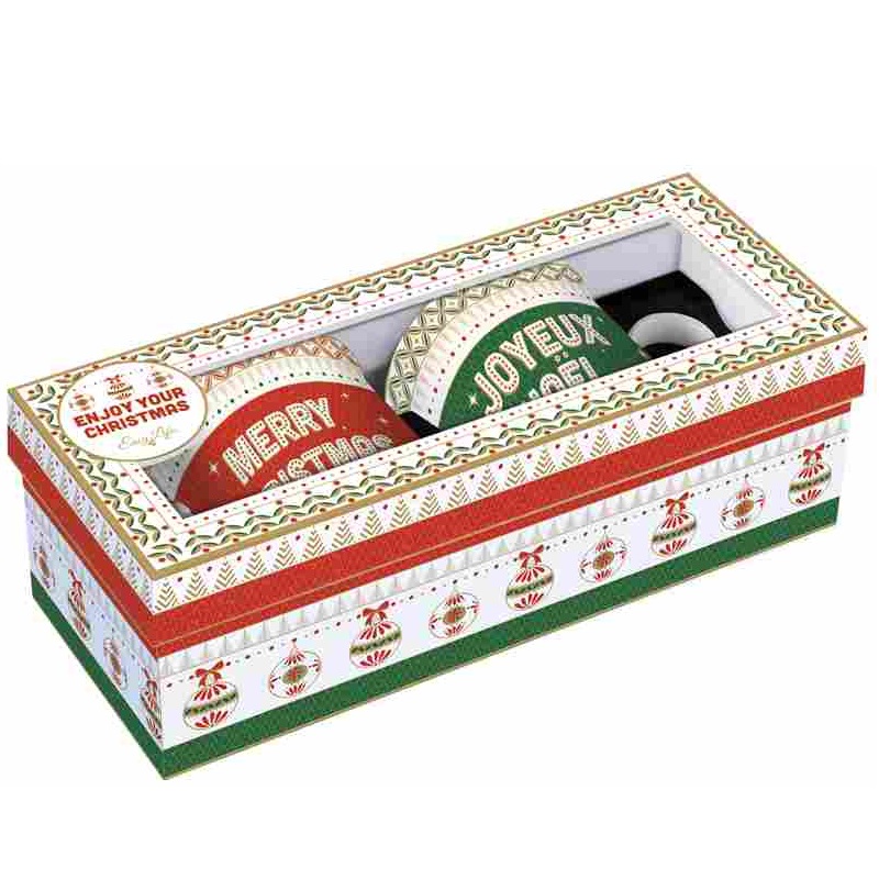 Set 2 high quality porcelain mugs in gift box